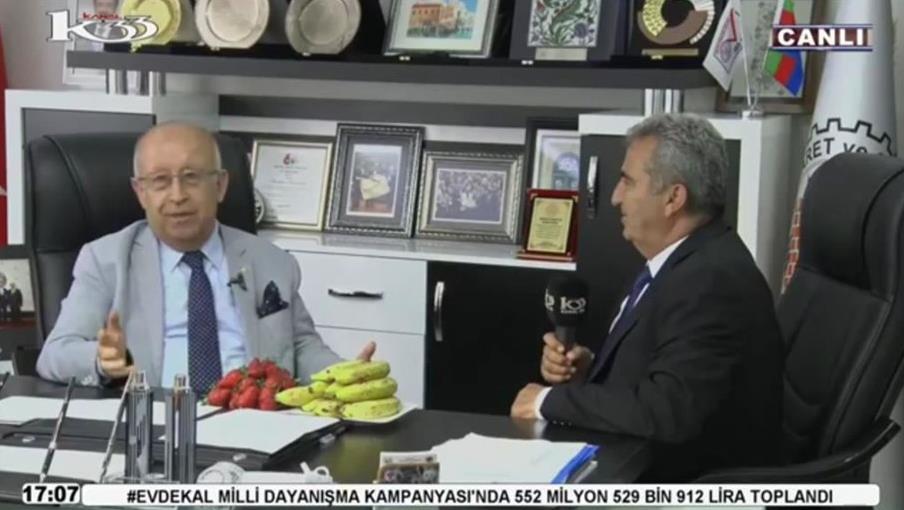 Yönetim Kurulu Başkanımız Ferudun Torunoğlu Kanal 33 Tv de canlı olarak açıklamalarda bulunup bölgemizin sorunlarını dile getirdi.